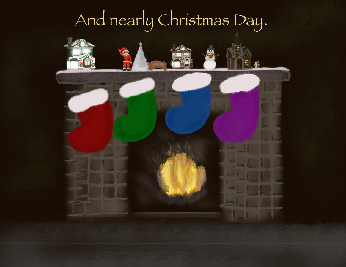 Christmas fireplace